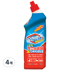 유한락스 멀티액션 락스와세제 고농축 다목적세정용, 755ml, 4개