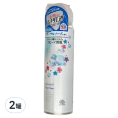 EARTH 地球製藥 Sukki-ri 浴廁除臭抑菌芳香噴霧 百花皂香, 350ml, 2罐