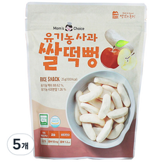 맛있는풍경 유기농 사과 쌀떡뻥, 사과맛, 25g, 5개