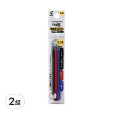 PILOT 百樂 按鍵魔擦筆芯 #LFBTRF-30UF3-C 0.38mm 3支, 黑藍紅, 2組