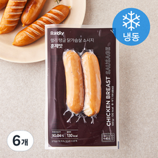 Rally 탱글 닭가슴살 소시지 훈제맛 2개입 (냉동), 100g, 6개 100g, 6개
