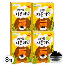 바다모음 2번 씻은 유기인증 자른미역 30g, 미역맛, 8개