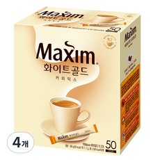 맥심 화이트골드 커피믹스, 11.7g, 50개입, 4박스