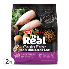 하림펫푸드 키튼 더리얼 그레인프리 크런치 건식사료, 닭, 1kg, 2개