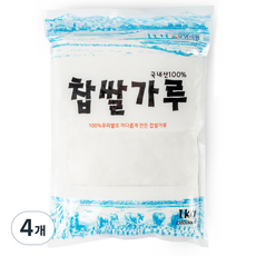 우영식품 찹쌀가루, 1kg, 4개 1kg, 4개