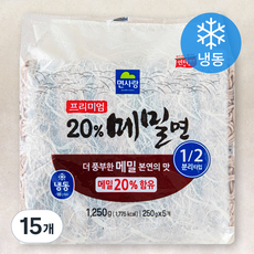 면사랑 프리미엄 20% 메밀면 (냉동), 250g, 15개