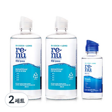 바슈룸 렌즈 보존액 리뉴 센서티브 355ml x 2p + 후레쉬 120ml 세트, 2세트