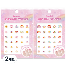 투미니 키즈 네일 스티커 2종 세트, T001 + T002, 2개 T001, T002, 2세트
