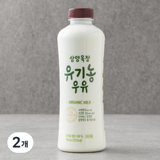 삼양 목장 유기농 우유, 750ml, 2개