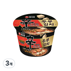 신라면 블랙 사발 두부김치 94g, 3개