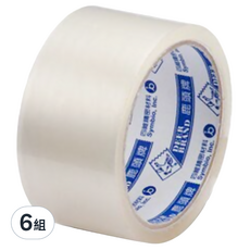 DEER BRAND 鹿頭牌 OPP 超透明膠帶 60mm x 40Y，一組6捲, 透明, 6組
