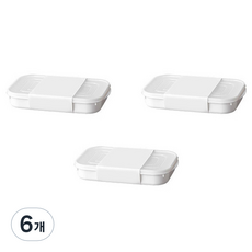 일상나눔 PP 전자레인지용 밀폐 보관 용기, 6개, 800ml