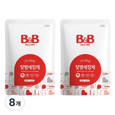 비앤비 젖병세정제 액상형 리필, 500ml, 8개