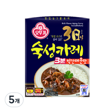 오뚜기 3분 3일숙성카레 약간매운맛, 200g, 5개