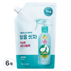 코튼풋 발을씻자 풋샴푸 레몬민트향 리필 500ml