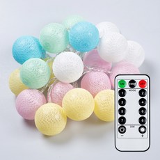 어반LED 파스텔 코튼볼 20구 USB형 무드등, 단품