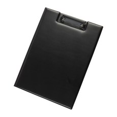 코히모 레포트 화일 가죽 클립보드 A4 3W315, 1개, 블랙 1개, 블랙