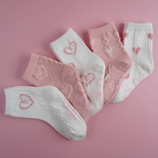 비바세븐 여아용 폴링 미끄럼방지 양말 5종 세트 바세븐 여아용 폴링 미끄럼방지 양말 5종 세트