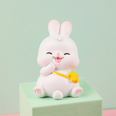 라붐 책상 자동차 귀여운 모찌 토끼 홈인테리어 엔틱 소품 D형, 혼합색상