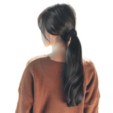 가발나라 여성용 묶음형 포니테일 부분가발 내츄럴 글램펌 36cm, 내츄럴블랙, 1개 - 가발나라