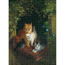 고양이 가족 직소퍼즐 HS500-107, 혼합색상, 500피스