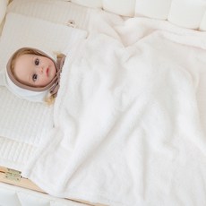 아이레빗 유아용 양면 극세사 블랭킷, 아이보리 아이보리