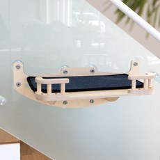 Monello 貓咪喵蜜大型原木壁掛式窗戶貓咪跑步機 GO23104, 海軍藍, 1個