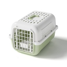 파스텔펫 반려동물 튼튼 더블잠금 캔넬, 그린, 1개