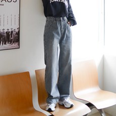 핀턱와이드청바지