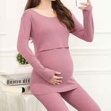 헤스티아 라운드 수유내복 상하의 세트