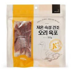 원더푸드 반려동물 저온숙성 건조 육포 300g, 1개, 오리