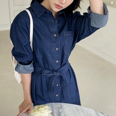 데님미니원피스 디아미뇽 레빈 데님 미니 원피스