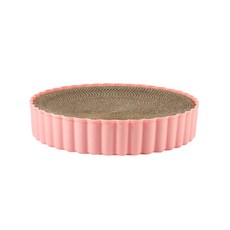 더플로우컴퍼니 예쁜 화분 위 고양이 소파 골판지 스크래쳐 39cm, 핑크, 1개