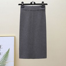 소니오 골지 무늬 밴딩 모직 스커트 60cm