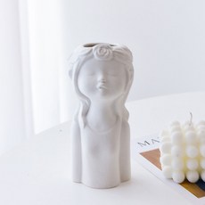 화이트도자기화병