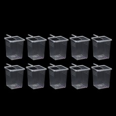 레몽크리프 파충류 세로형 미니 케이지 사육장 적재함 9 x 9 x 11cm, 투명, 10개 투명, 10개