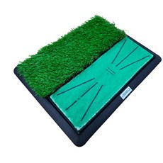 Go Single Golf Swing Practice Half Half Mat Divot 粗糙, 混色