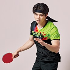 男士運動功能性短袖圓形圖案T恤RT-1045