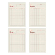 디자인곰곰 만년 포스터 캘린더 6종 x 4p 세트, 혼합색상