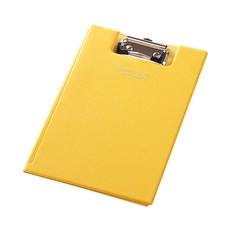 동아피엠에스 가죽 커버 클립보드 A4 31.5 x 22.5 cm, 옐로우, 1개