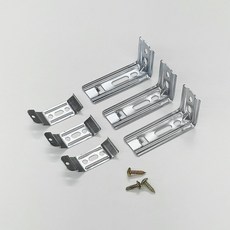 The One Home Deco捲簾安裝配件L型支架 6.8*3.7*2.7cm+扣環 5.6*2cm+木頭片 19mm組, 金屬, 3組