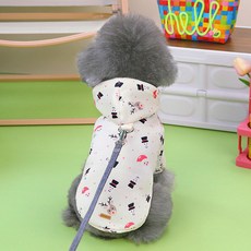 DING DONG PET 寵物雪人連帽T恤, 白色