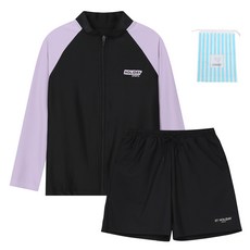 에스티홀리데이 아동용 집업래쉬가드 + 보드숏 + 비치백 세트 C255-02