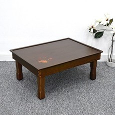 남원은행공방 사각 풍년나비꽃 다용도상 3호 60 x 45 cm, 짙은커피색
