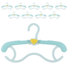예꼬맘 아동용 옷걸이, 쿨 블루, 10개