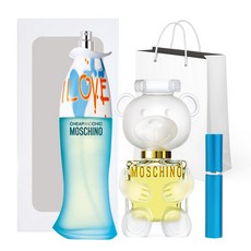 모스키노 토이2 EDP 30ml + 아이러브러브 테스터 100ml + 향수공병 블루 + 종이쇼핑백, 1세트