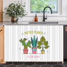 Artihome 植物魔鬼氈櫥櫃窗簾, MGL270