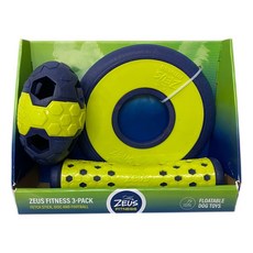 ZEUS 宙斯 Zeus Fitness 寵物漂浮玩具3件組，飛盤、橄欖球、取物棒, 1組, 混合顏色