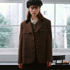 로라로라 여성용 WOOL BLENDED COLLAR JACKET