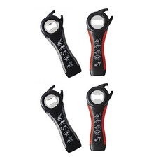 부스마켓 다기능 오프너 2종, 블랙&그레이, 블랙&레드, 2세트